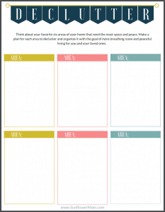 Declutter worksheet