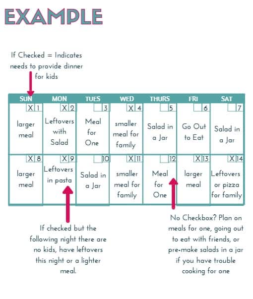 single parent meal plan page2